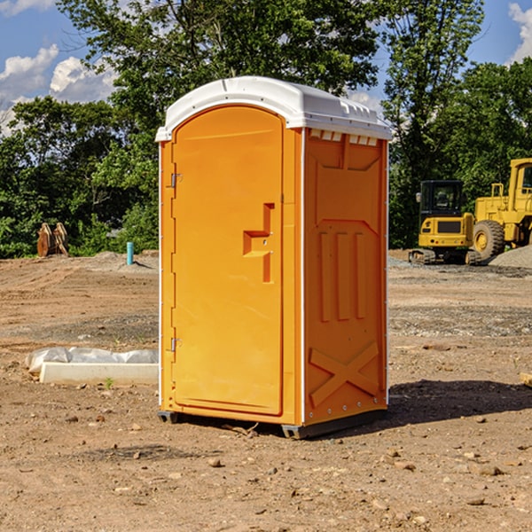 how often are the porta potties cleaned and serviced during a rental period in Rougon LA